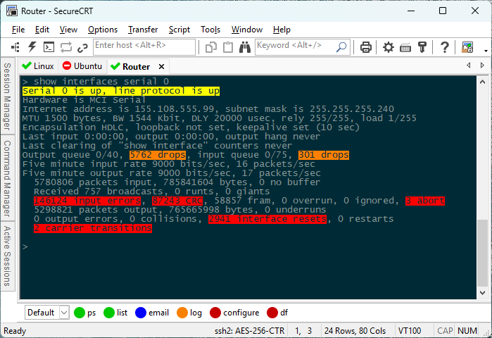 SecureCRT professional terminal card