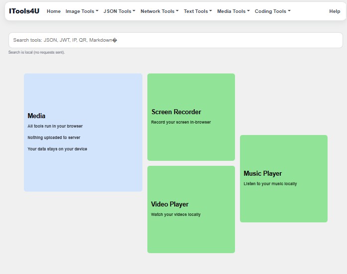ITools4U media tools for playback recording and browser media tasks