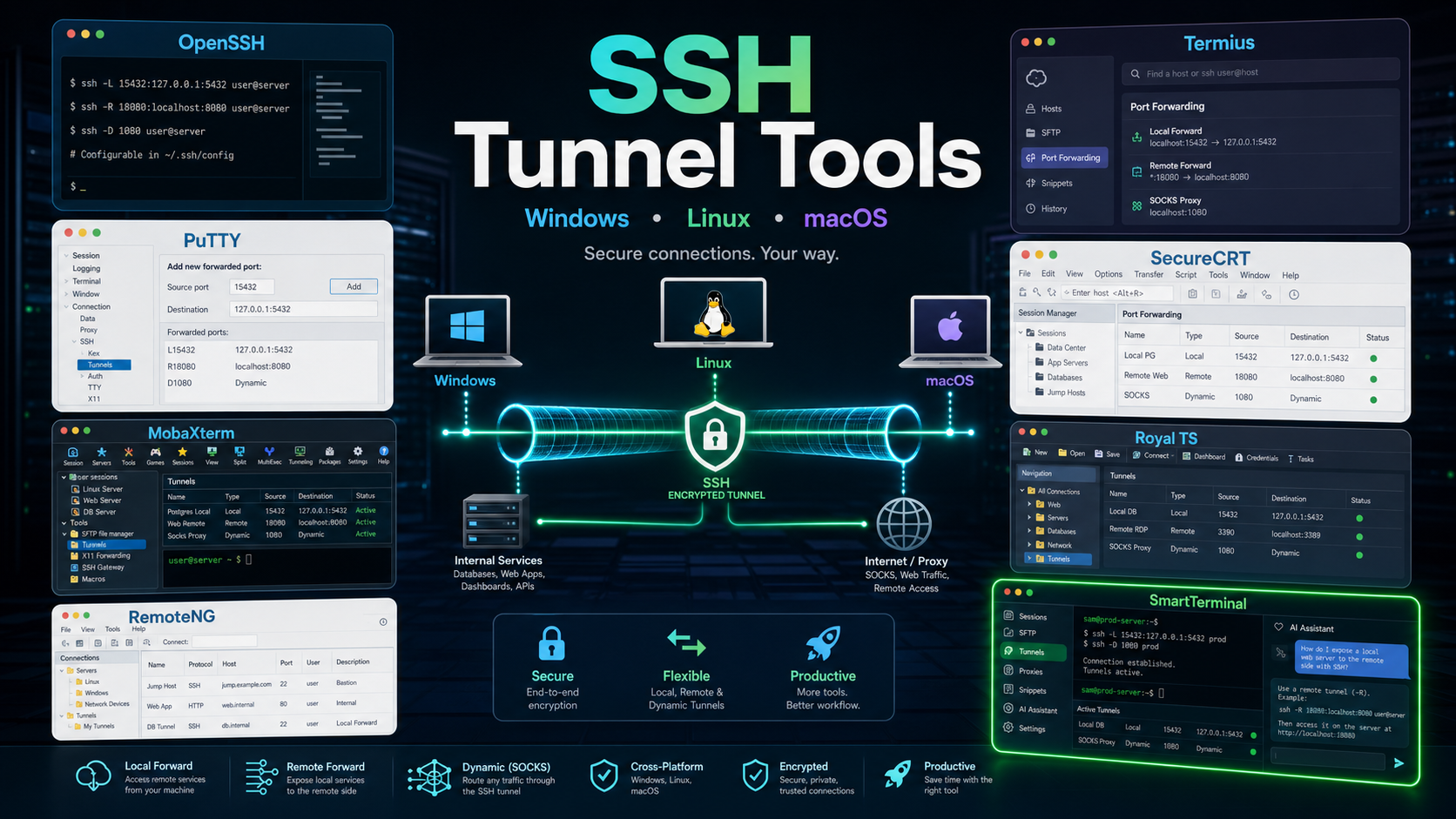How to Create an SSH Tunnel on Windows, Linux and macOS